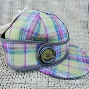 STORMY KROMER NEWSBOY GREEN PLAID HAT-SZ. 6 5/8…